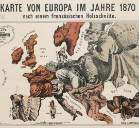 Szatirikus Európa térkép 1870-ből